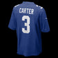 NY.Giants #3 Abdul Carter Royal Team Game Stitched American Football Jerseys
