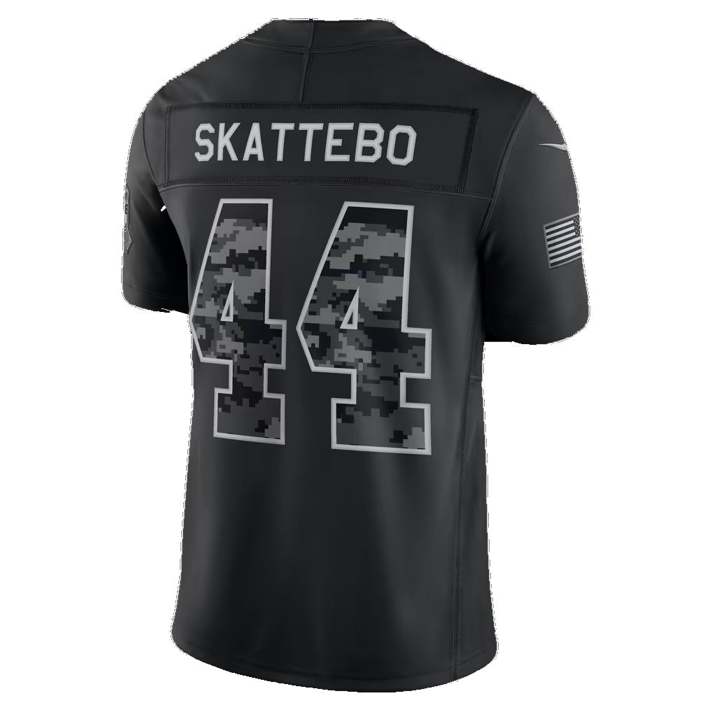 NY.Giants #44 Cam Skattebo Black 2026 Salute to Service Stitched Limited Football Jersey