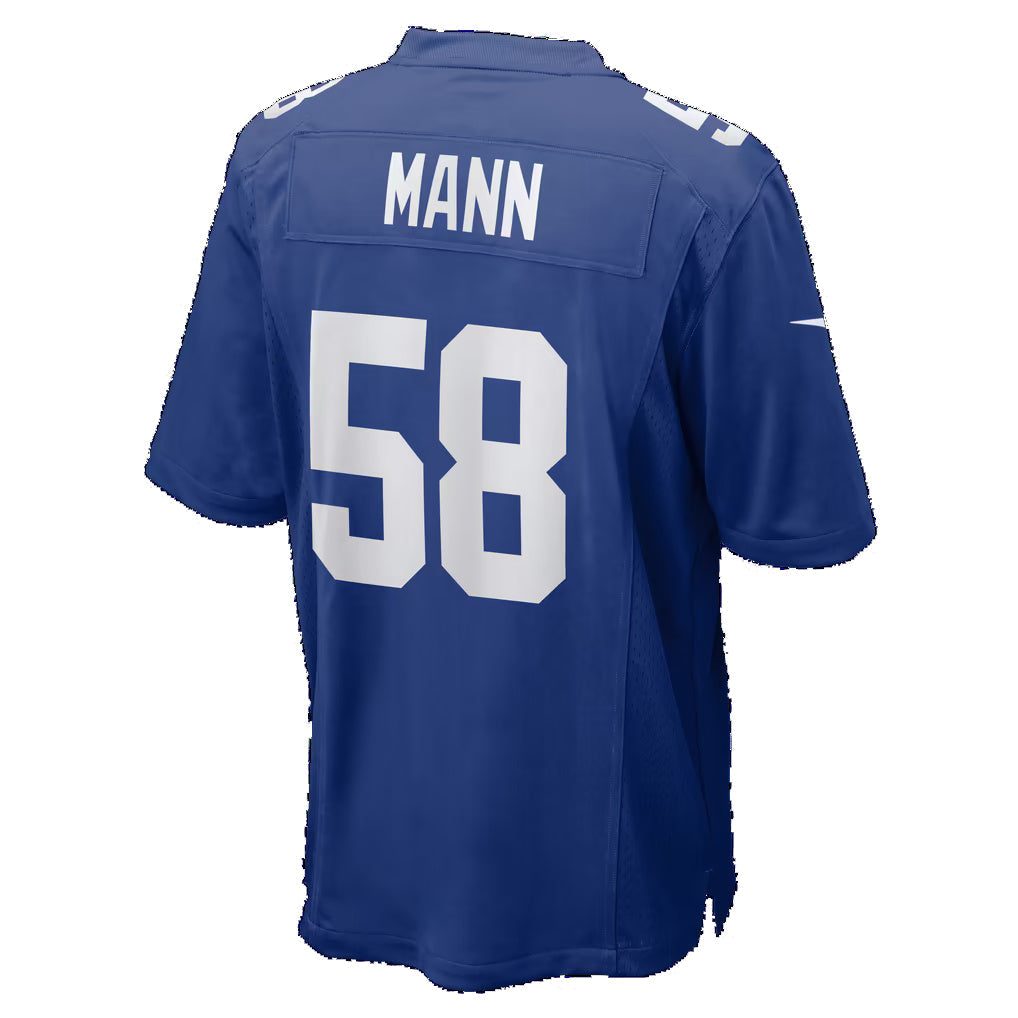 NY.Giants #58 Ben Mann Royal Team Game Football Jersey
