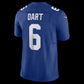 NY.Giants #6 Jaxson Dart Royal Vapor F.U.S.E. Limited Stitched American Football Jerseys