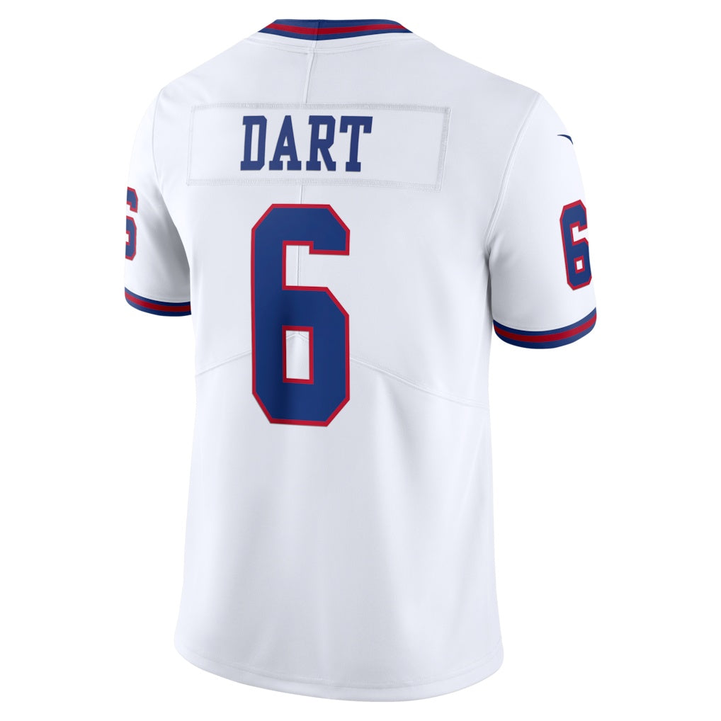 NY.Giants #6 Jaxson Dart White Vintage White Vapor Untouchable Stitched Limited Football Jersey