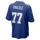 NY.Giants #77 Daniel Faalele Royal Team Game Stitched American Football Jerseys