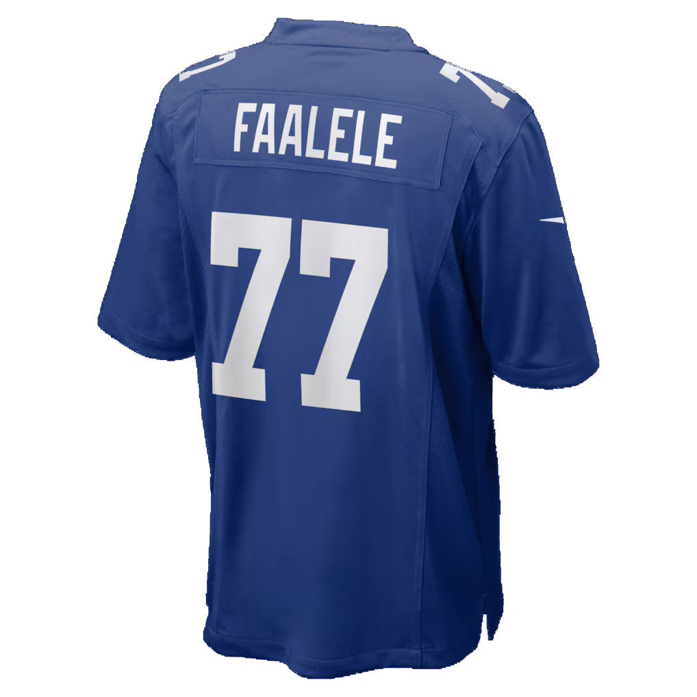 NY.Giants #77 Daniel Faalele Royal Team Game Stitched American Football Jerseys