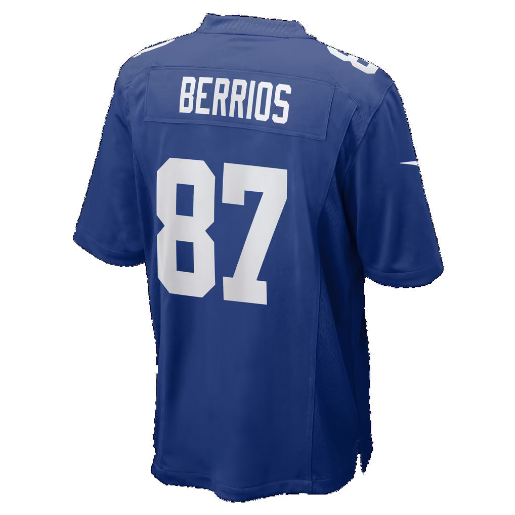 NY.Giants #87 Braxton Berrios Royal Team Game Football Jersey