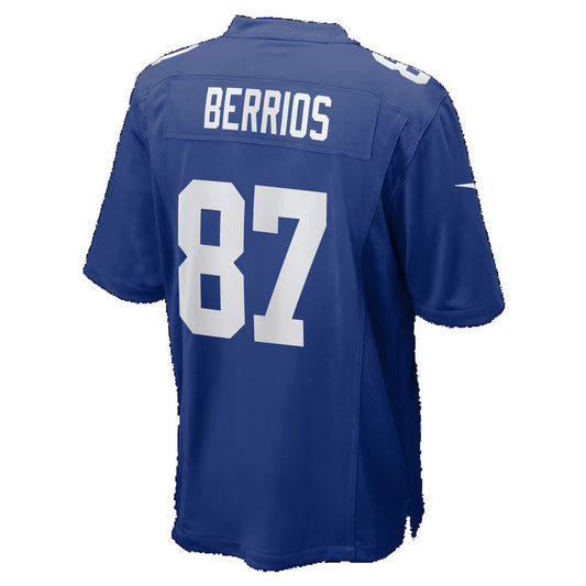 NY.Giants #87 Braxton Berrios Royal Team Game Football Jersey