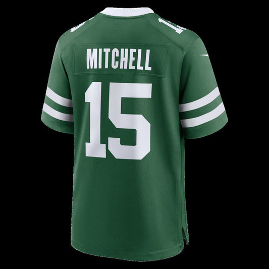 NY.Jets #15 Adonai Mitchell Legacy Green Team Game Stitched American Football Jerseys