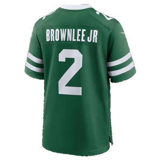 NY.Jets #2 Jarvis Brownlee Jr. Legacy Green Team Game Football Jersey
