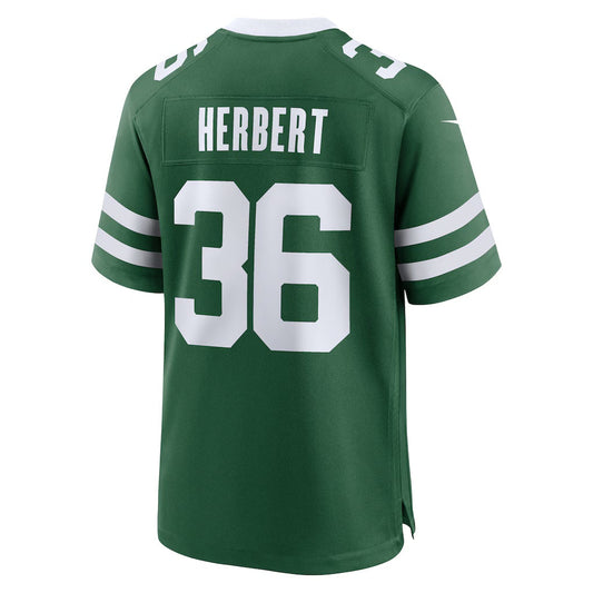 NY.Jets #36 Khalil Herbert Legacy Green Team Game Stitched American Football Jerseys