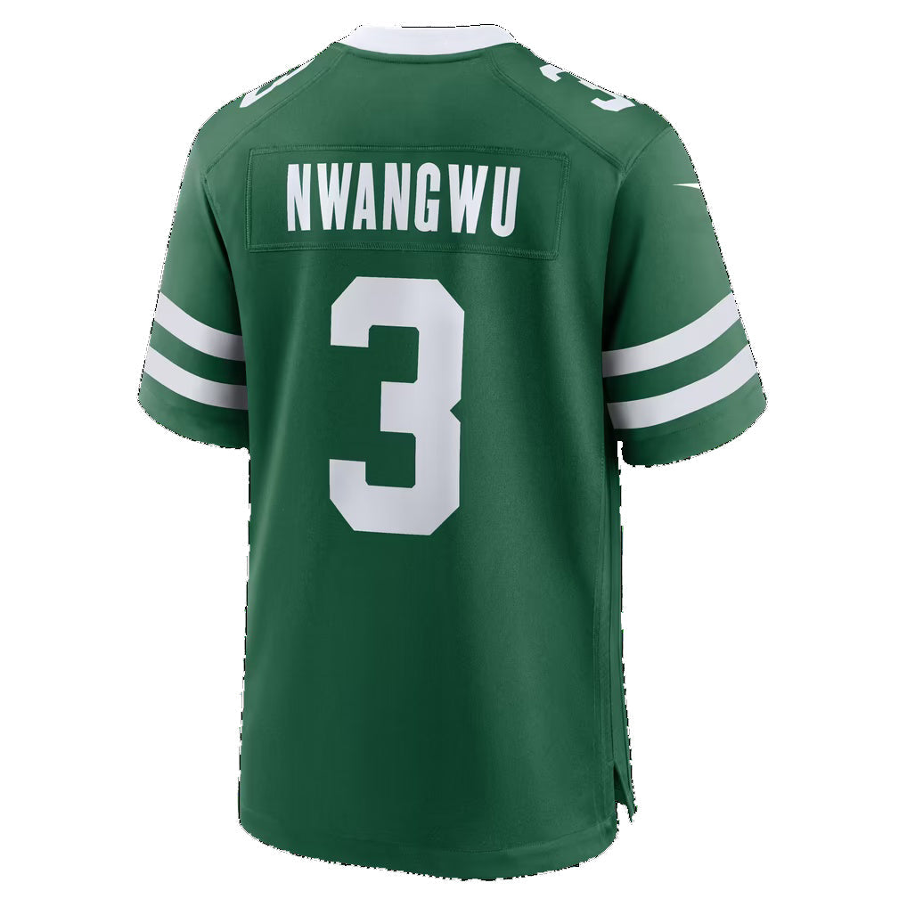 NY.Jets #3 Kene Nwangwu Legacy Green Team Game Football Jersey