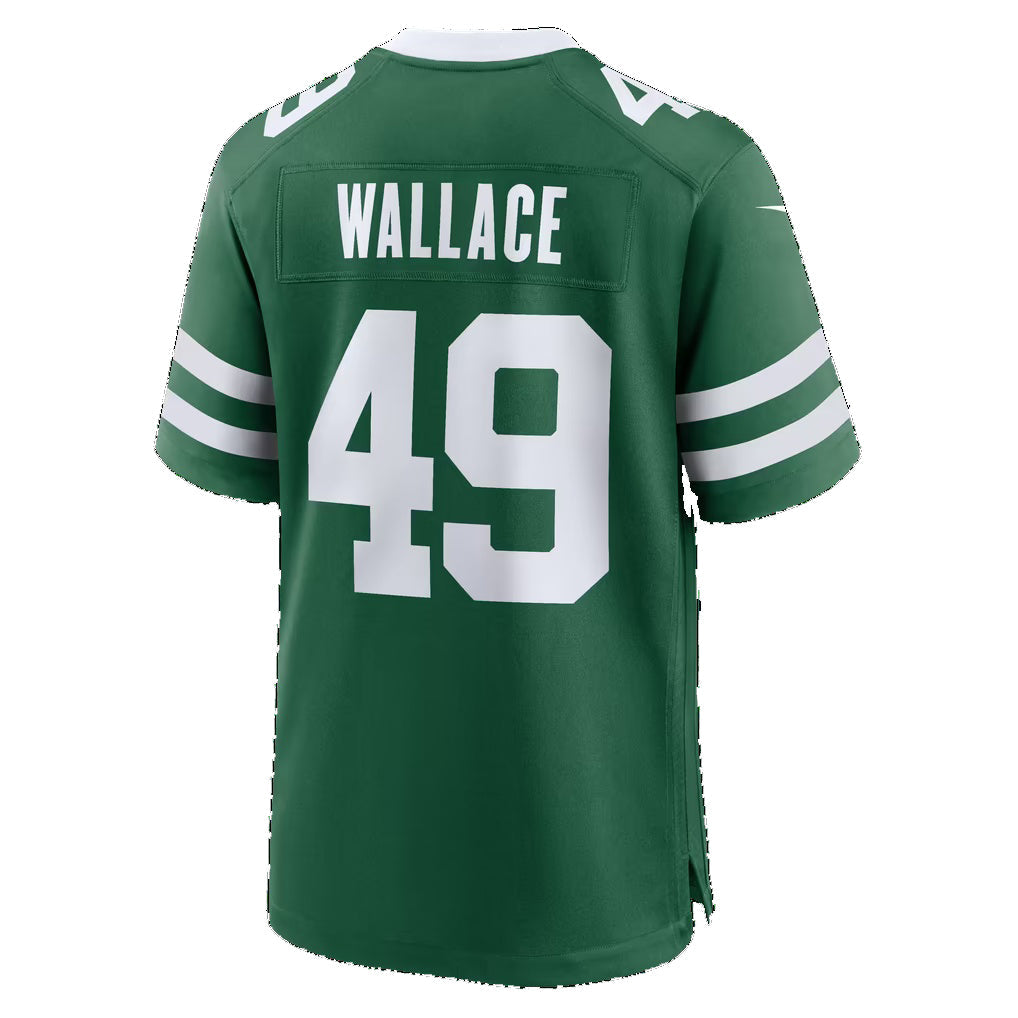 NY.Jets #49 Trevin Wallace Legacy Green Team Game Football Jersey