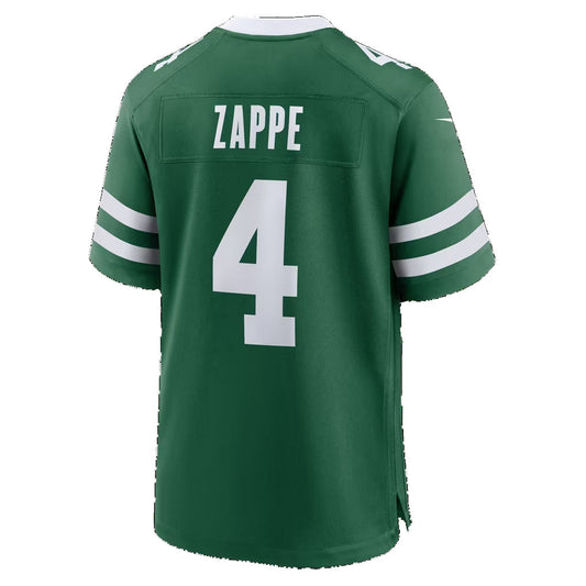 NY.Jets #4 Bailey Zappe Legacy Green Puhics Team Game Jersey