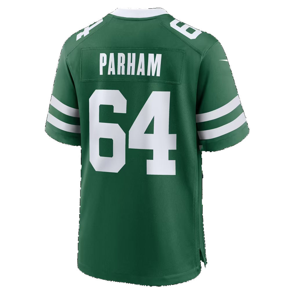 NY.Jets #64 Dylan Parham Legacy Green Puhics Team Game Jersey