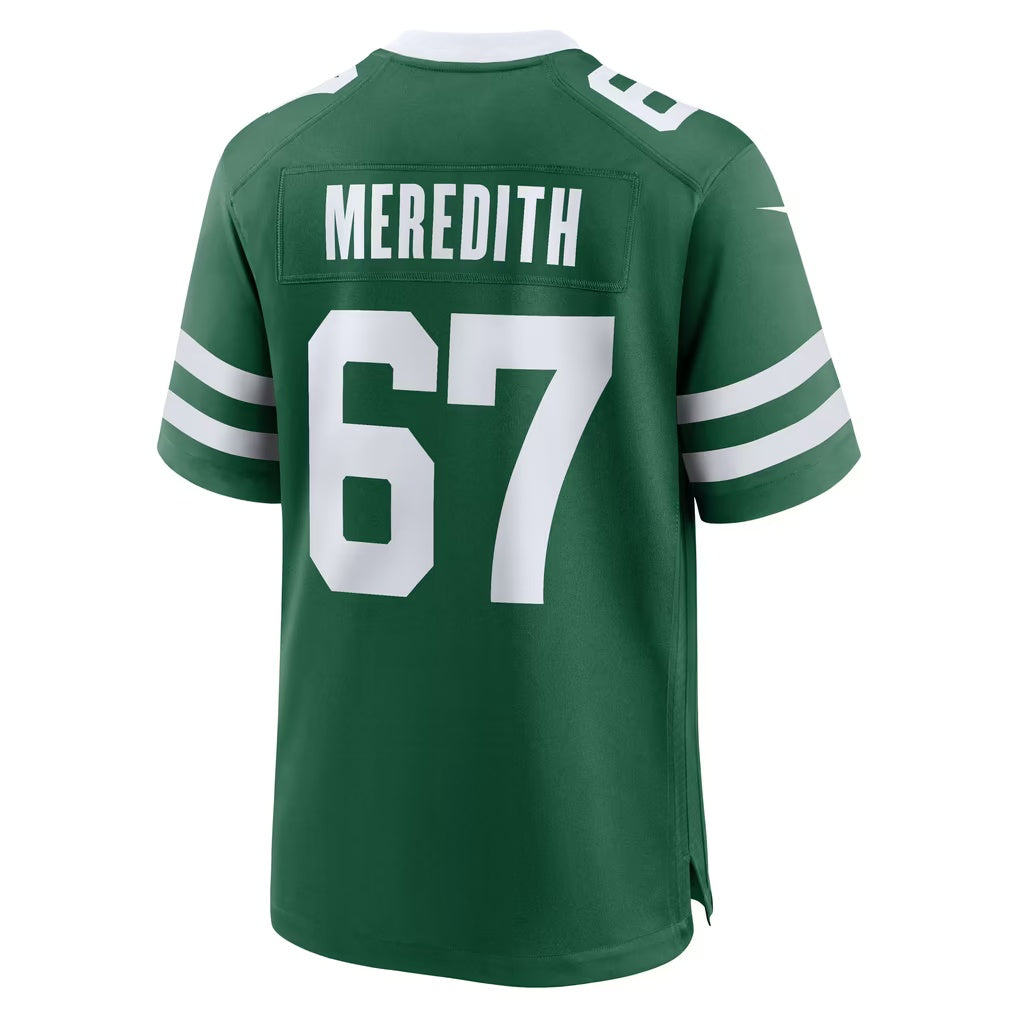 NY.Jets #67 Jordan Meredith Legacy Green Team Game Football Jersey