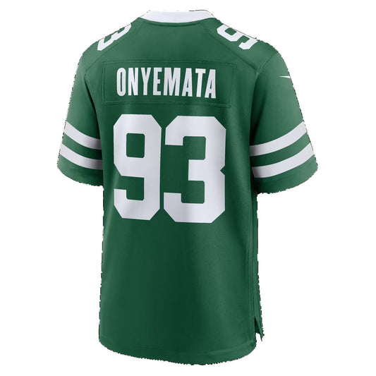 NY.Jets #93 David Onyemata Legacy Green Puhics Team Game Jersey