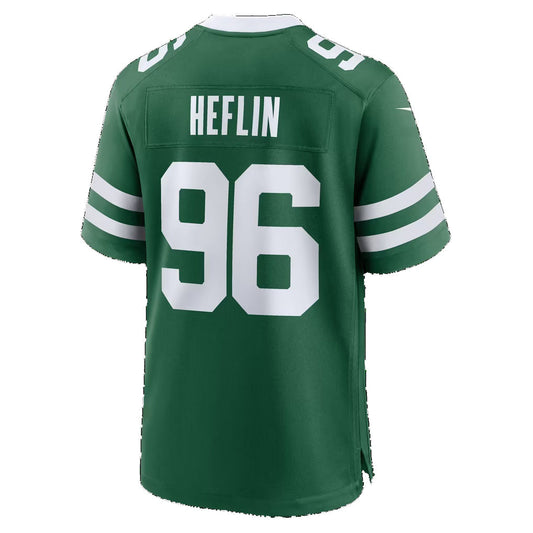NY.Jets #96 Jack Heflin Legacy Green Puhics Team Game Jersey