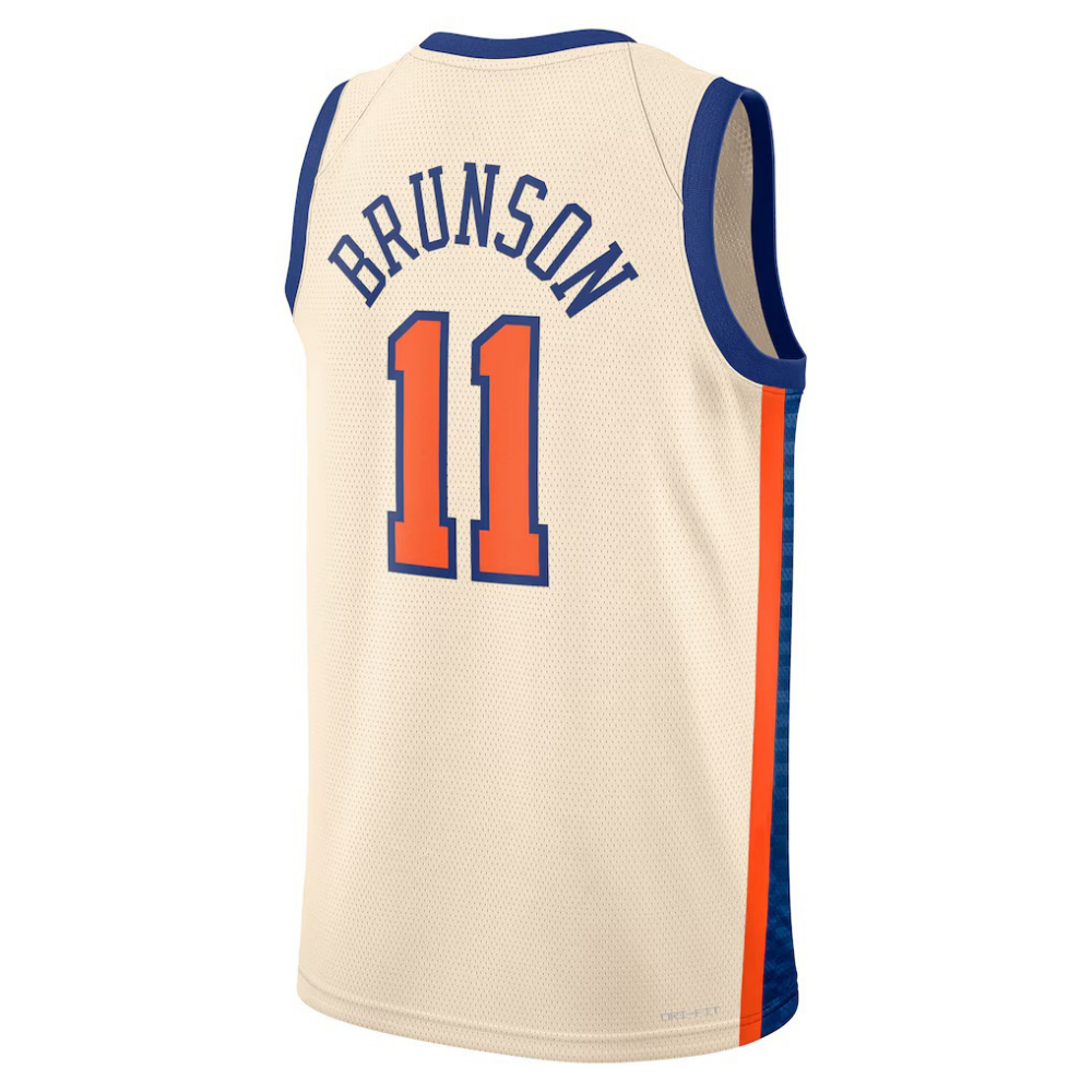 NY.Knicks #11 Jalen Brunson Unisex 2025-26 Swingman Jersey - Cream - City Edition