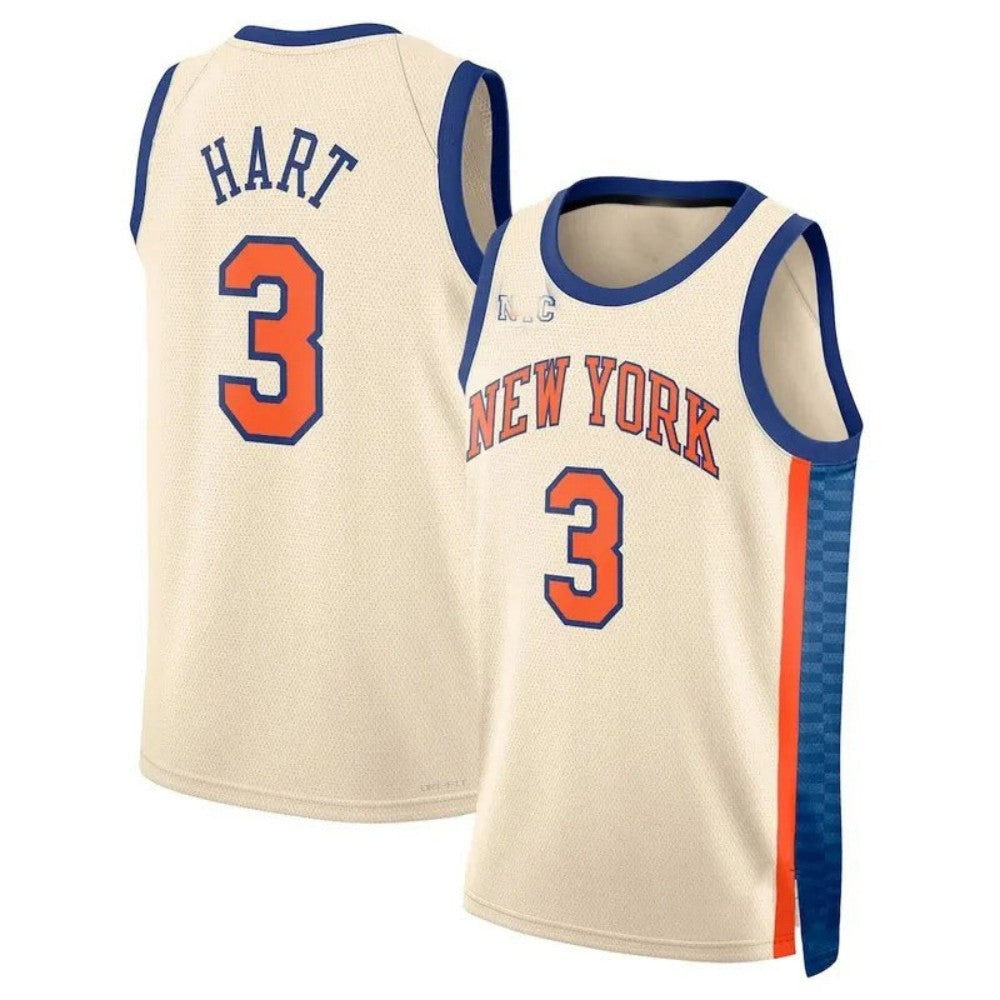 NY.Knicks #3 Josh Hart Unisex 2025-26 Swingman Jersey - Cream - City Edition