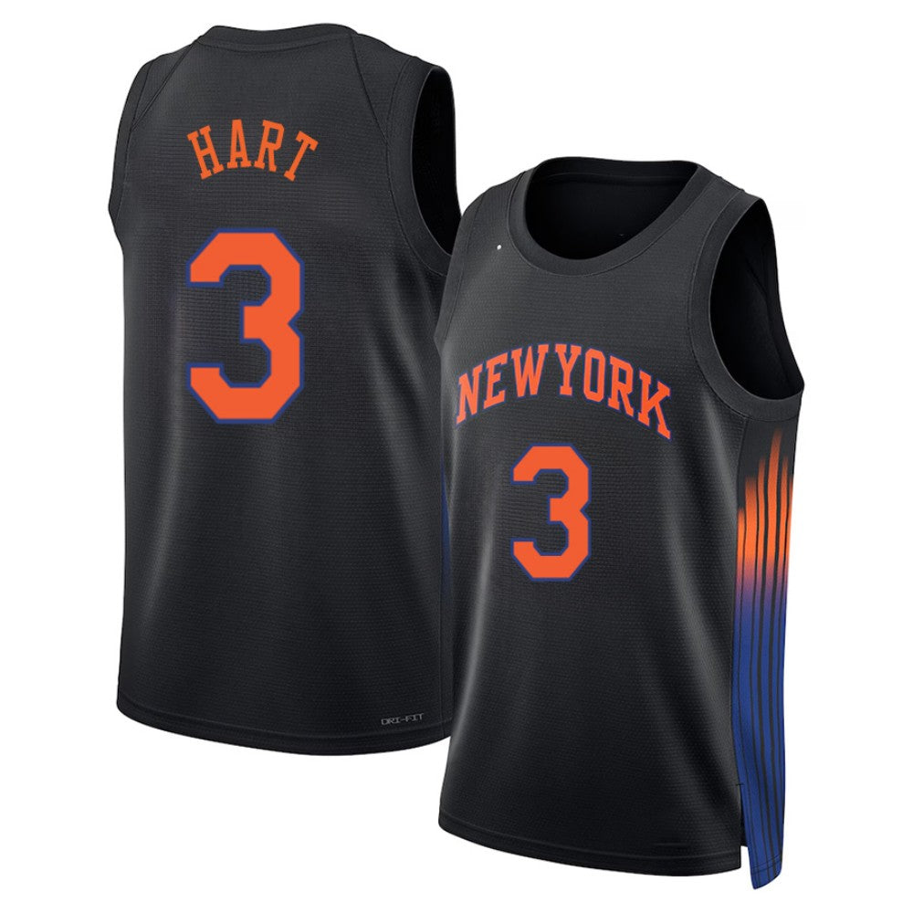 NY.Knicks #3 Josh Hart Unisex Swingman Jersey - Statement Edition - Black
