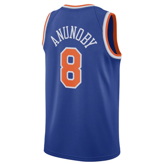 NY.Knicks #8 OG Anunoby Blue Swingman Jersey