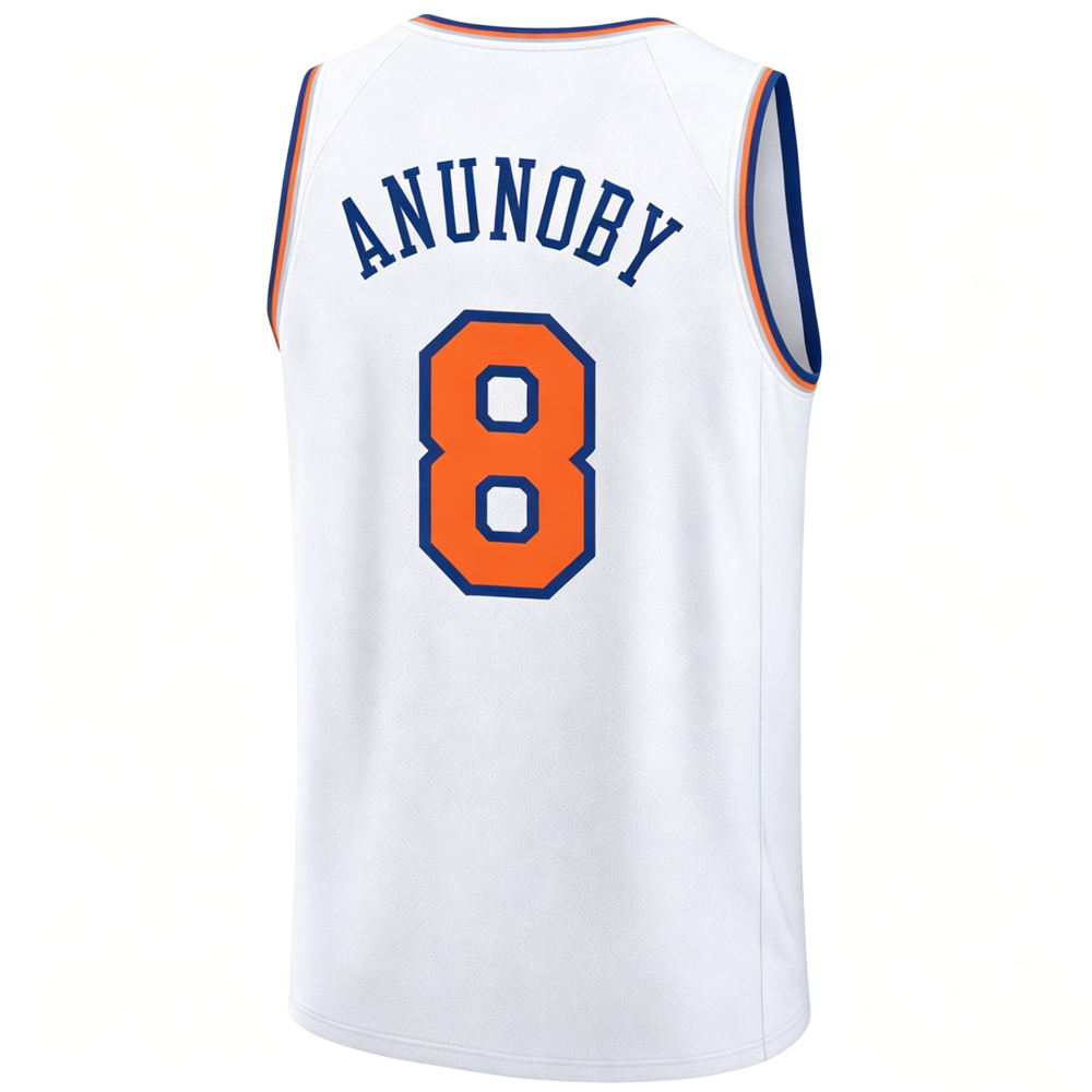 NY.Knicks #8 OG Anunoby White Swingman Jersey
