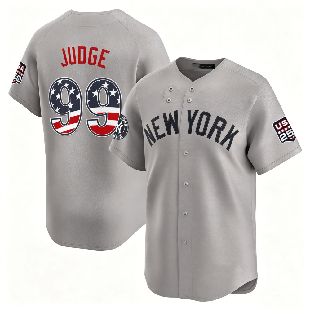 New York Yankees #99 Aaron Judge Gray USA 250 Fourth of July Limited Baseball Stitched Jersey