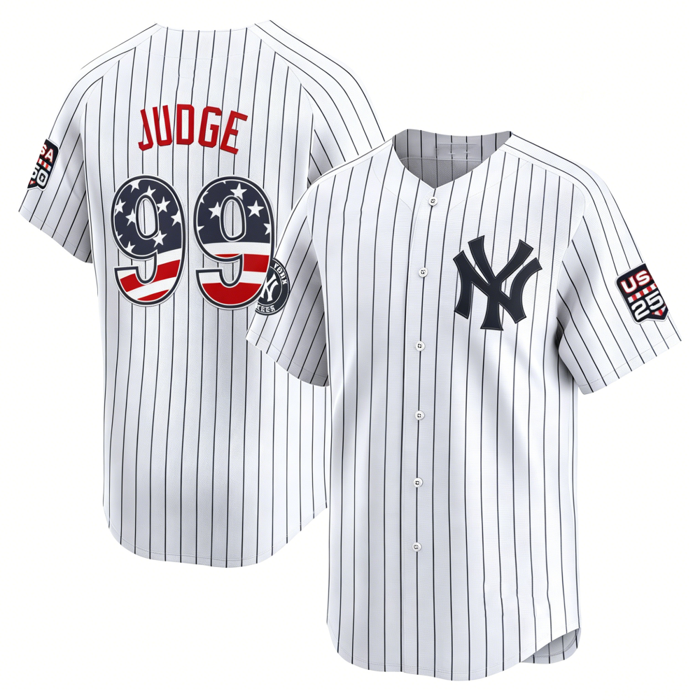 New York Yankees #99 Aaron Judge White USA 250 Fourth of July Limited Baseball Stitched Jersey