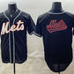 New York Mets Team Big Logo 2026 Fashion Replica Black Out Stitched Jersey