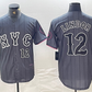 New York Mets #12 Francisco Lindor Number Grey 2024 City Connect Cool Base Stitched Baseball Jerseys