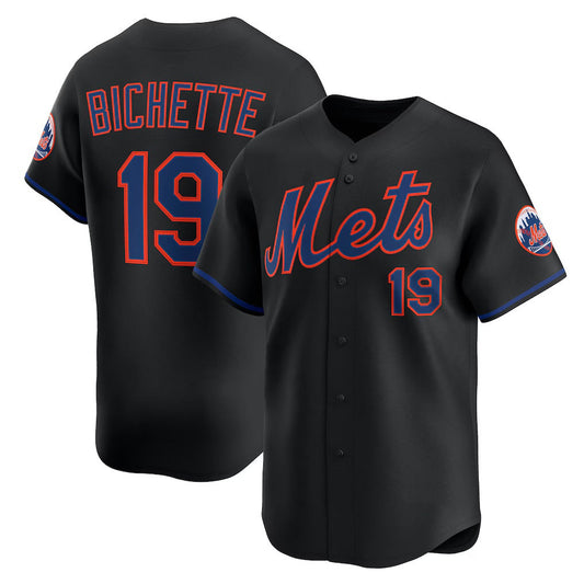 New York Mets #19 Bo Bichette Black Alternate Limited Jersey Baseball Jersey Puhics
