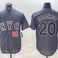 New York Mets #20 Pete Alonso Number Grey 2024 City Connect Cool Base Stitched Baseball Jerseys