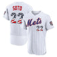New York Mets #22 Juan Soto 2026 All-Star Edition Stars & Stripes White Authentic Baseball Jersey