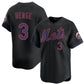New York Mets #3 Carson Benge 2026 Black Limited Stitched Baseball Jersey