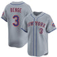 New York Mets #3 Carson Benge 2026 Gray Limited Stitched Baseball Jersey