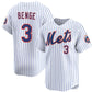 New York Mets #3 Carson Benge 2026 White Home Limited Stitched Baseball Jersey