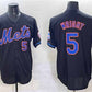 New York Mets #5 David Wright Black With Patch Limited Stitched Baseball Jersey