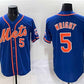 New York Mets #5 David Wright Blue With Patch Cool Base Stitched Baseball Jersey
