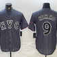 New York Mets #9 Brandon Nimmo Gray 2024 City Connect Cool Base Stitched Baseball Jerseys