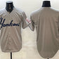 New York Yankees Blank Grey With Patch Limited Stitched Jersey