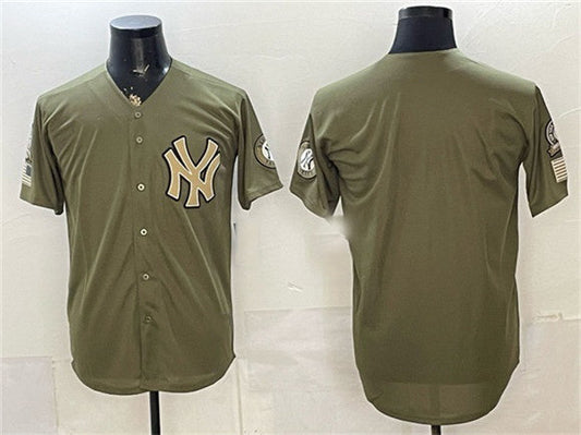 New York Yankees Blank Olive 2026 Armed Forces Day Stitched Jersey