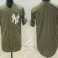 New York Yankees Blank Olive Pinstripe 2026 Armed Forces Day Salute To Service Jersey
