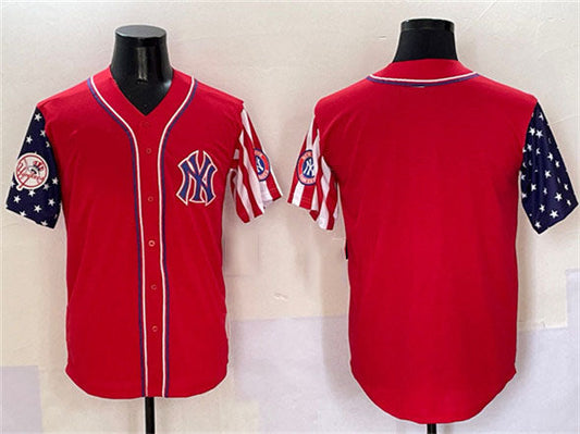 New York Yankees Blank Red American Style Limited Stitched Baseball Jersey