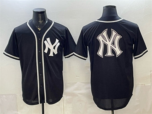 New York Yankees Team Big Logo 2026 Fashion Replica Black Out Stitched Jersey