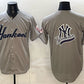 New York Yankees Team Big Logo Grey With Patch Limited Stitched Jersey