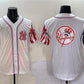 New York Yankees Team Big Logo White American Style Limited Stitched Baseball Jersey