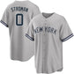 New York Yankees #0 Marcus Stroman Gray Cool Base Stitched Baseball Jersey