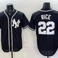 New York Yankees #22 Ben Rice 2026 Fashion Replica Black Out Stitched Jersey