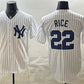 New York Yankees #22 Ben Rice White Home Stitched Jersey