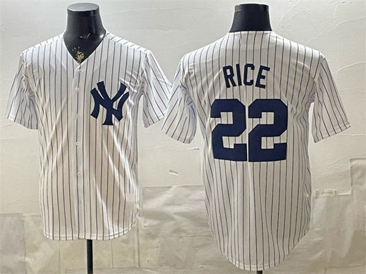 New York Yankees #22 Ben Rice White Home Stitched Jersey
