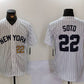 New York Yankees #22 Juan Soto White Cool Base Stitched Baseball Jersey