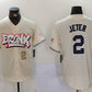 New York Yankees #2 Derek Jeter Cream Limited Stitched Baseball Jersey